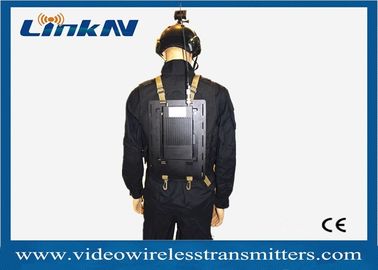 Émetteur visuel tactique COFDM HDMI de Manpack de police militaire et interphone bi-directionnel AES256 de CVBS à piles